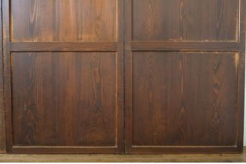 アンティーク建具　あたたかみのある木の風合いが感じられる帯戸4枚セット(板戸、引き戸)(R-064056)