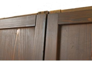 アンティーク建具　あたたかみのある木の風合いが感じられる帯戸4枚セット(板戸、引き戸)(R-064056)