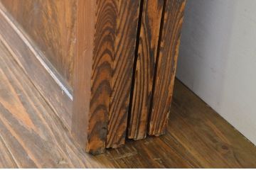 アンティーク建具　あたたかみのある木の風合いが感じられる帯戸4枚セット(板戸、引き戸)(R-064056)