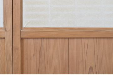 アンティーク建具　味わい深い風合いが魅力の障子帯戸4枚セット(障子戸、格子戸、板戸、引き戸)(R-064057)