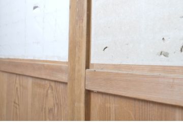 アンティーク建具　味わい深い風合いが魅力の障子帯戸4枚セット(障子戸、格子戸、板戸、引き戸)(R-064057)