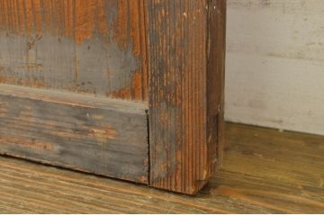 アンティーク建具　大正ロマンの懐かしさを感じさせる扉1枚(ドア、ガラスドア、片開ドア、木製ドア)(R-064058)