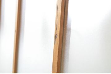 アンティーク建具　シンプルで取り入れやすいガラス戸3枚セット(引き戸)(R-064059)