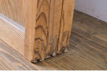 アンティーク建具　シンプルで取り入れやすいガラス戸3枚セット(引き戸)(R-064059)