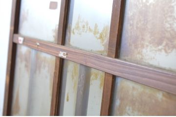 アンティーク建具　大正ロマンの雰囲気香るガラス戸1枚(引き戸)(R-064060)