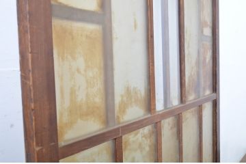 アンティーク建具　大正ロマンの雰囲気香るガラス戸1枚(引き戸)(R-064060)