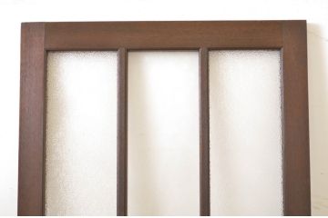 アンティーク建具　大正ロマン　レトロな雰囲気を演出するガラス扉1枚(ドア、木製扉)(R-064064)