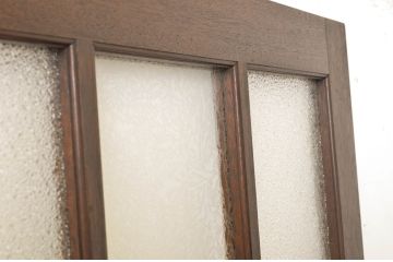 アンティーク建具　大正ロマン　レトロな雰囲気を演出するガラス扉1枚(ドア、木製扉)(R-064064)