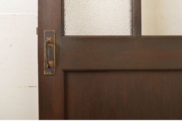 アンティーク建具　大正ロマン　レトロな雰囲気を演出するガラス扉1枚(ドア、木製扉)(R-064064)