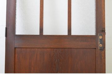 アンティーク建具　大正ロマン　レトロな雰囲気を演出するガラス扉1枚(ドア、木製扉)(R-064064)