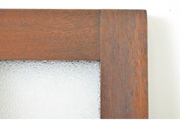 アンティーク建具　大正ロマン　レトロな雰囲気を演出するガラス扉1枚(ドア、木製扉)(R-064064)