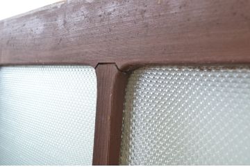 アンティーク建具　レトロな空間を引き立たせるプレスガラス窓2枚セット(ガラス戸、引き戸)(R-064065)