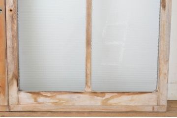 アンティーク建具　レトロな空間を引き立たせるプレスガラス窓2枚セット(ガラス戸、引き戸)(R-064065)