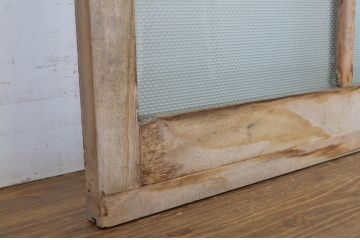 アンティーク建具　レトロな空間を引き立たせるプレスガラス窓2枚セット(ガラス戸、引き戸)(R-064065)