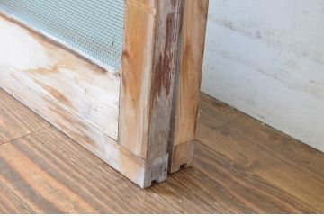 アンティーク建具　レトロな空間を引き立たせるプレスガラス窓2枚セット(ガラス戸、引き戸)(R-064065)