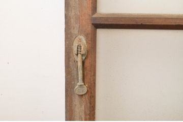 アンティーク建具　大正ロマンの雰囲気香るガラス窓2枚セット(ガラス戸、引き戸)(R-064066)