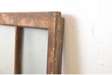 アンティーク建具　大正ロマンの雰囲気香るガラス窓1枚(ガラス戸、引き戸)(R-064067)
