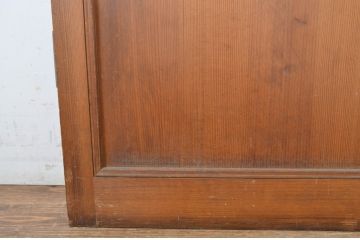 アンティーク建具　大正ロマン　エッチングガラスがおしゃれな古い洋館の親子ドア1対(彫刻ガラス、木製扉、ガラス扉)(R-064068)