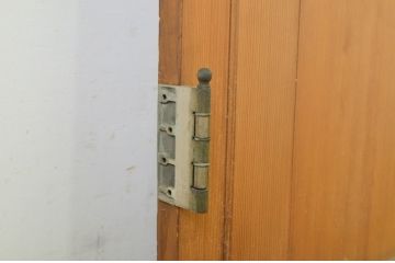 アンティーク建具　大正ロマン　エッチングガラスがおしゃれな古い洋館のドア1枚(彫刻ガラス、扉、木製扉、ガラス扉)(R-064069)