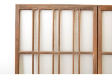 アンティーク建具　大正ロマンの雰囲気を醸し出すガラス戸2枚セット(引き戸)(R-064071)