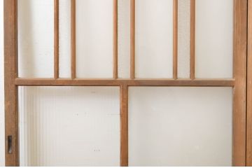 アンティーク建具　大正ロマンの雰囲気を醸し出すガラス戸2枚セット(引き戸)(R-064071)