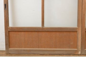 アンティーク建具　大正ロマンの雰囲気を醸し出すガラス戸2枚セット(引き戸)(R-064071)