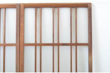 アンティーク建具　大正ロマンの雰囲気を醸し出すガラス戸2枚セット(引き戸)(R-064071)
