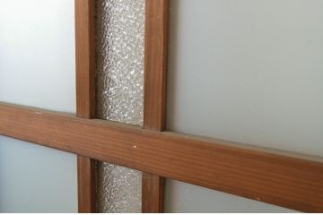 アンティーク建具　大正ロマンの雰囲気を醸し出すガラス戸2枚セット(引き戸)(R-064071)