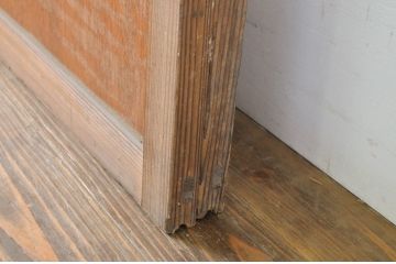 アンティーク建具　大正ロマンの雰囲気を醸し出すガラス戸2枚セット(引き戸)(R-064071)
