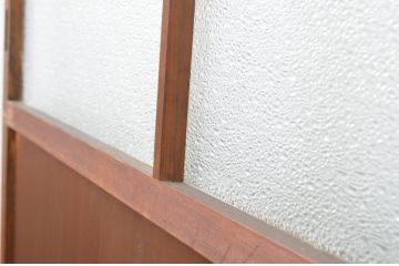 アンティーク建具　木のぬくもり感じる色合いが魅力のガラス戸2枚セット(引き戸)(R-064073)
