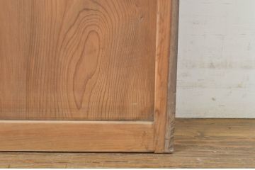 アンティーク建具　和の風情が感じられる裏障子付き格子戸1枚(障子戸、引き戸)(R-064074)