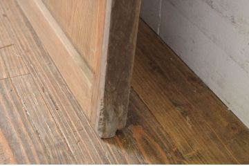 アンティーク建具　和の風情が感じられる裏障子付き格子戸1枚(障子戸、引き戸)(R-064074)