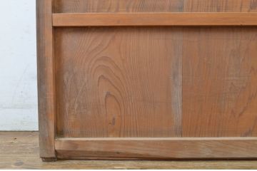 アンティーク建具　和の風情が感じられる裏障子付き格子戸1枚(障子戸、引き戸)(R-064074)