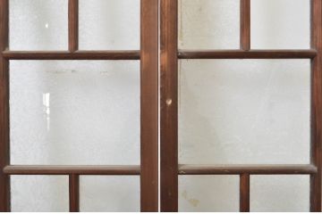 アンティーク建具　大正ロマンの雰囲気漂うガラス窓2枚セット(ガラス戸、引き戸)(R-064075)
