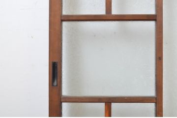 アンティーク建具　大正ロマンの雰囲気漂うガラス窓2枚セット(ガラス戸、引き戸)(R-064075)