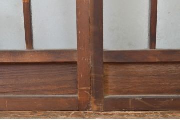 アンティーク建具　大正ロマンの雰囲気漂うガラス窓2枚セット(ガラス戸、引き戸)(R-064075)
