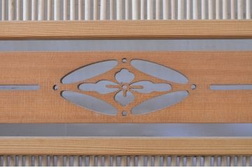 アンティーク建具　透かし彫りが素敵な夏戸2枚セット(簾戸、御簾戸、簀戸、葭戸、夏障子、引き戸、すど)(R-064077)