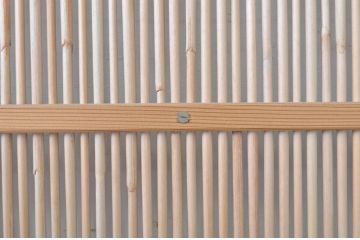 アンティーク建具　透かし彫りが素敵な夏戸2枚セット(簾戸、御簾戸、簀戸、葭戸、夏障子、引き戸、すど)(R-064077)