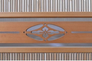 アンティーク建具　透かし彫りが入った夏の風情漂う夏戸4枚セット(簾戸、御簾戸、簀戸、葭戸、夏障子、引き戸、すど)(R-064078)