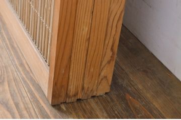 アンティーク建具　透かし彫りが入った夏の風情漂う夏戸4枚セット(簾戸、御簾戸、簀戸、葭戸、夏障子、引き戸、すど)(R-064078)