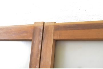 アンティーク建具　大正ロマンの雰囲気香るガラス戸4枚セット(引き戸)(R-064079)