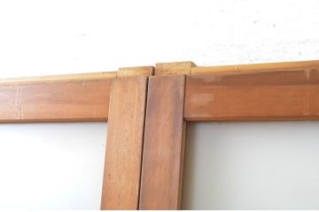 アンティーク建具　大正ロマンの雰囲気香るガラス戸4枚セット(引き戸)(R-064079)