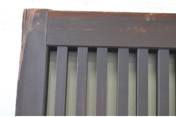 アンティーク建具　腰板欅(ケヤキ)材　和モダンな空間づくりにおすすめの荒格子戸1枚(引き戸)(R-064081)