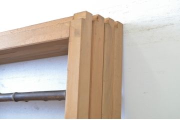 アンティーク建具　透かし彫りがおしゃれな幅狭夏戸4枚セット(簾戸、御簾戸、簀戸、葭戸、夏障子、すど、引き戸)(R-064082)