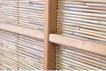 アンティーク建具　透かし彫りがおしゃれな夏戸4枚セット(簾戸、御簾戸、簀戸、葭戸、夏障子、すど、引き戸)(R-064083)