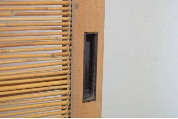 アンティーク建具　透かし彫りがおしゃれな夏戸2枚セット(簾戸、御簾戸、簀戸、葭戸、夏障子、すど、引き戸)(R-064084)
