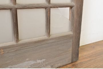 アンティーク建具　和の空間づくりにおすすめ!幅狭玄関戸2枚セット(引き戸、ガラス戸)(R-064092)