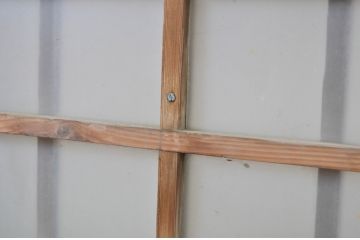 アンティーク建具　和の空間づくりにおすすめ!幅狭玄関戸2枚セット(引き戸、ガラス戸)(R-064092)