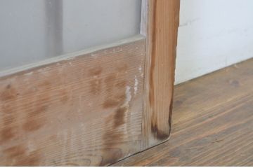 アンティーク建具　和の空間づくりにおすすめ!幅狭玄関戸2枚セット(引き戸、ガラス戸)(R-064092)