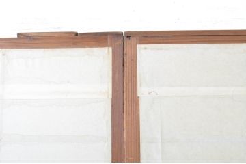 アンティーク建具　昔懐かしい佇まいが魅力の幅狭障子戸4枚セット(引き戸、ガラス帯戸)(R-064093)